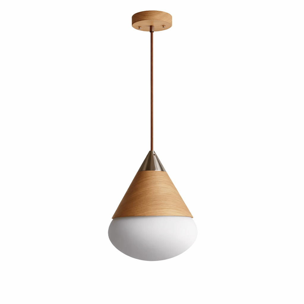 Wood Pendant Light 7 Models Single or Cluster Sets