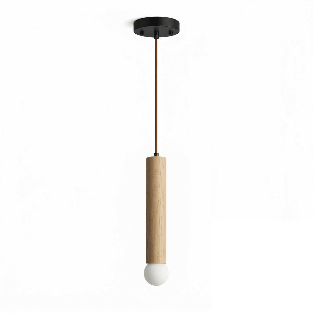 Wood Pendant Light 7 Models Single or Cluster Sets