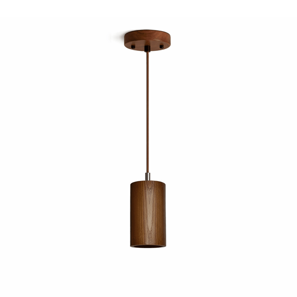 Wood Pendant Light 7 Models Single or Cluster Sets