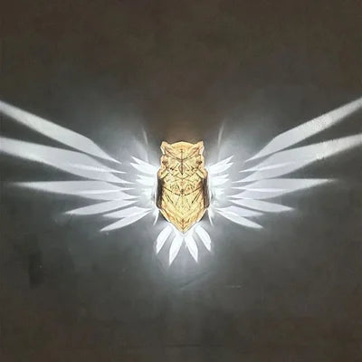 3D Animal Wall Light Owl Eagle Lion Battery Powered