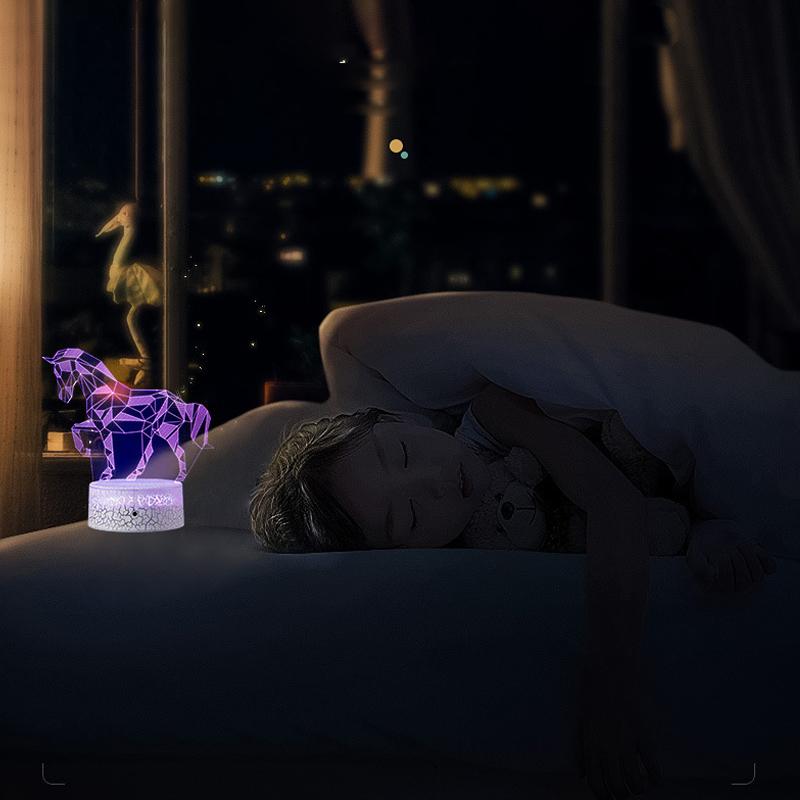 3D Illusion Night Light Acrylic Animal Panel 7 Colors Set of 3