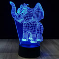 3D Illusion Night Light Acrylic Animal Panel 7 Colors Set of 3
