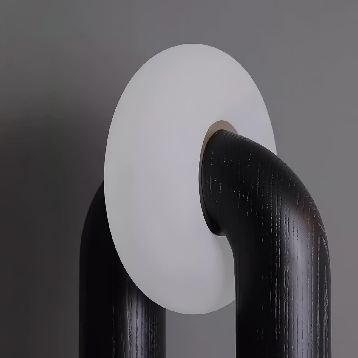 Table Lamp 17.7 Inches Arched Wood Base Integrated LED
