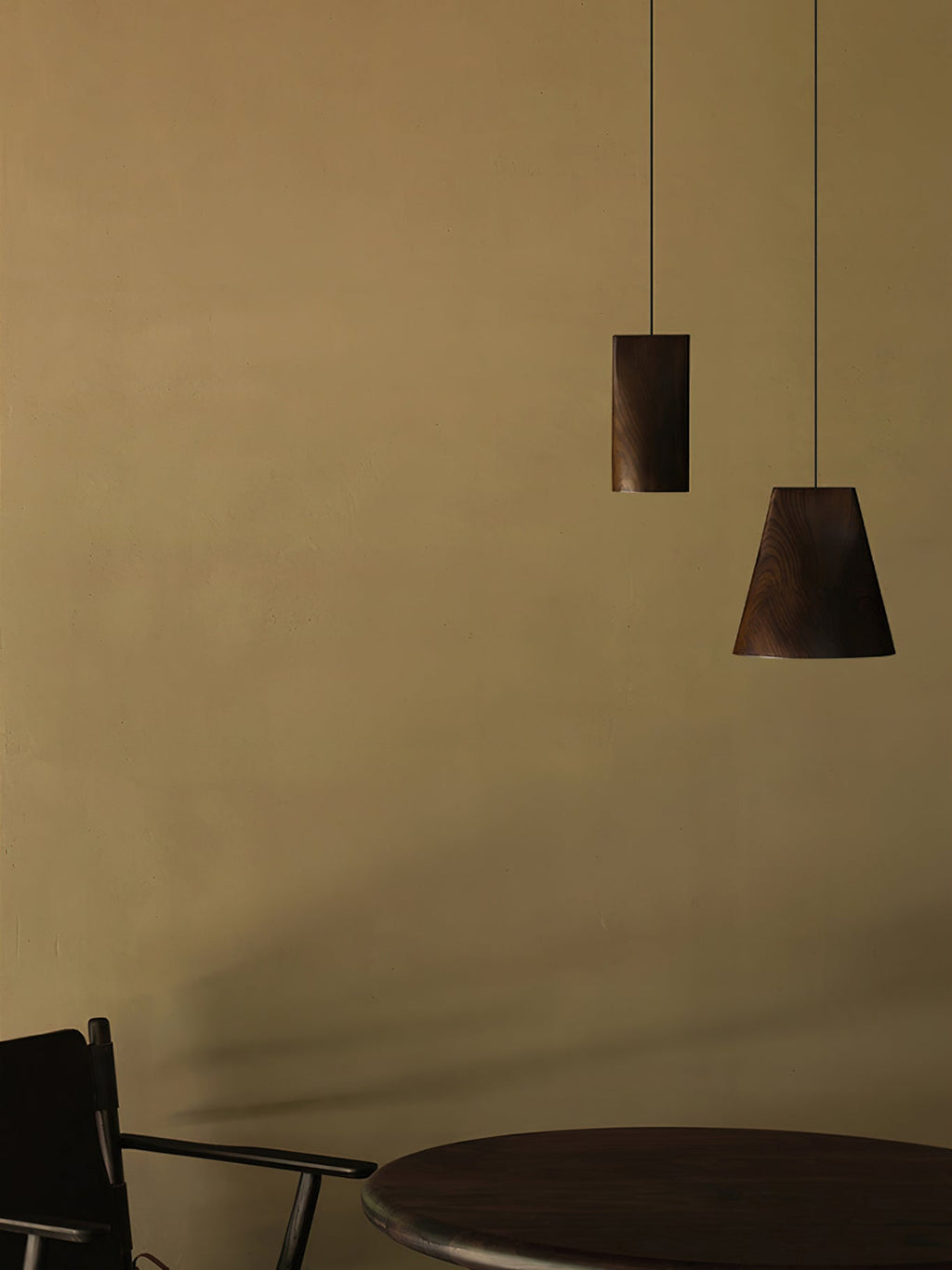 Wood Pendant Light 4 Mode 2 Head Clusters
