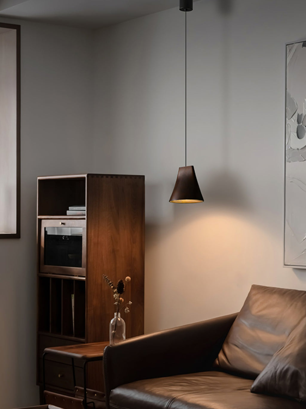 Wood Pendant Light 4 Mode 2 Head Clusters