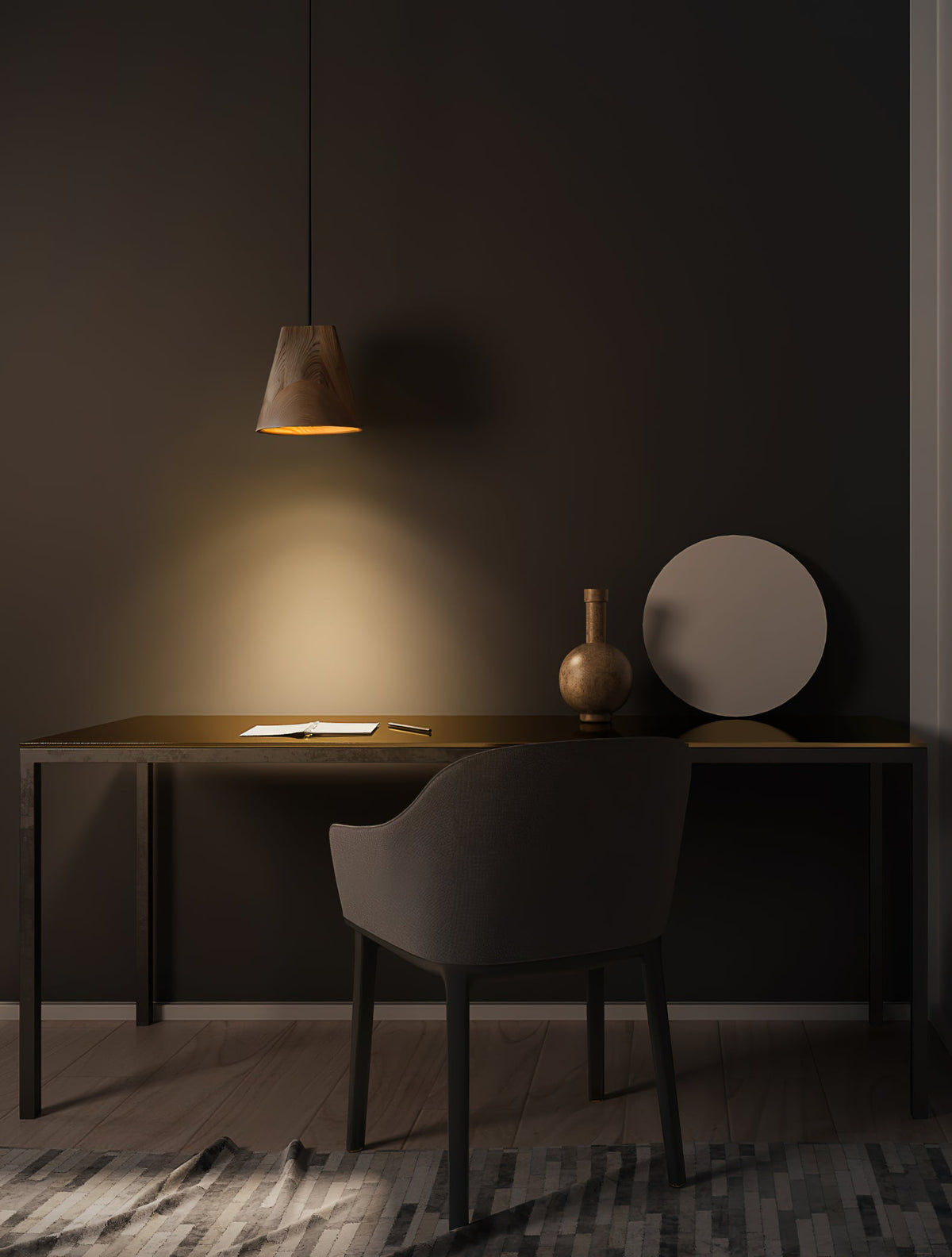 Wood Pendant Light 4 Mode 2 Head Clusters