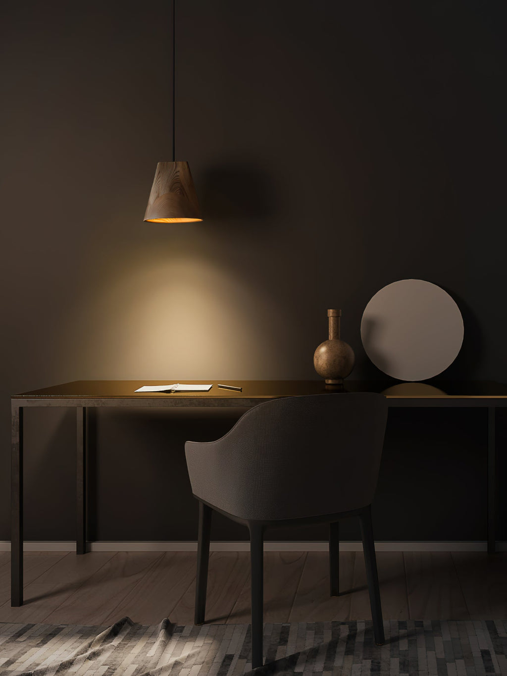Wood Pendant Light 4 Mode 2 Head Clusters