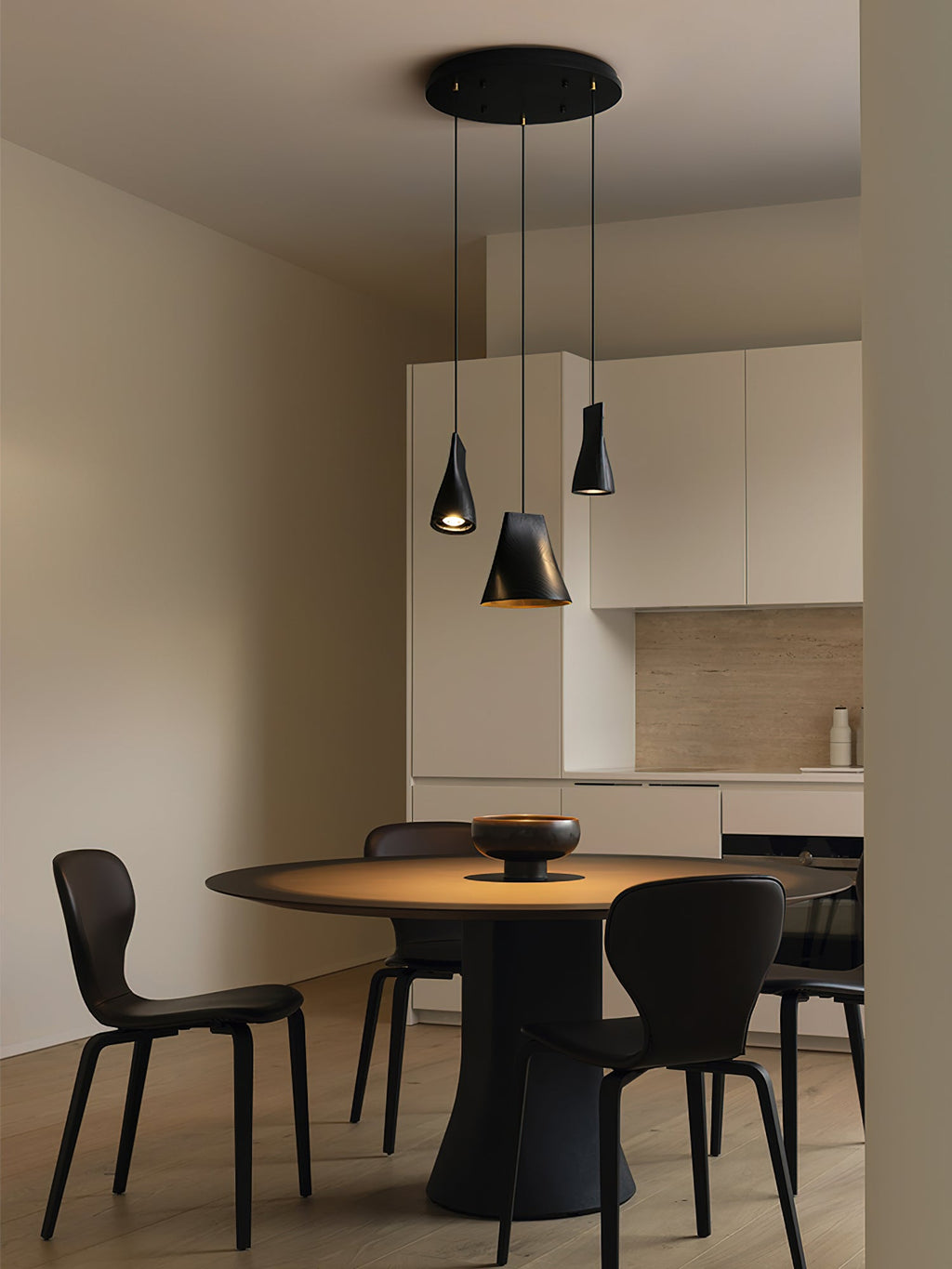 Wood Pendant Light 4 Mode 2 Head Clusters