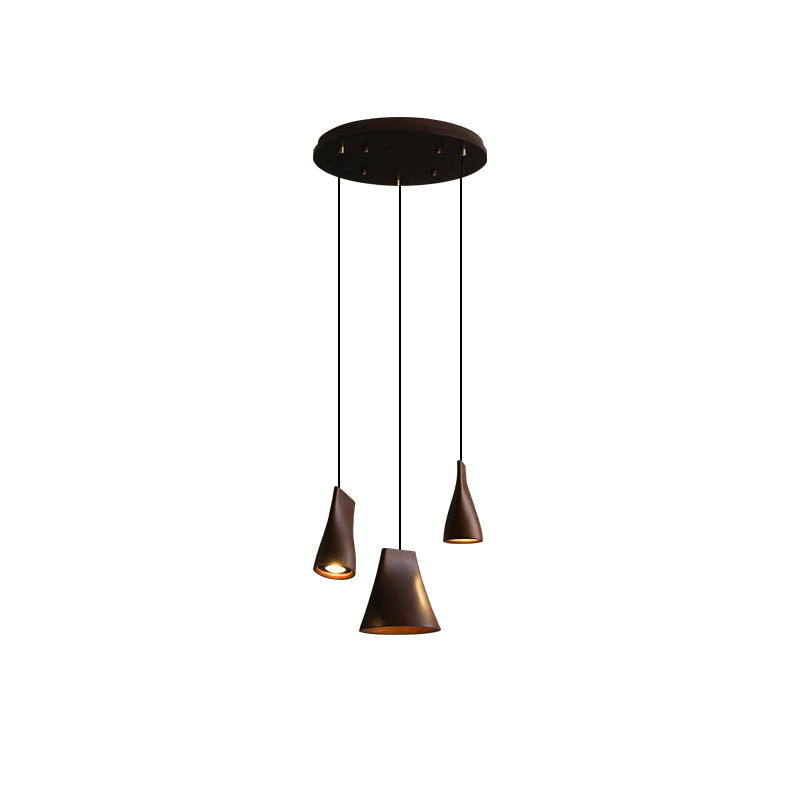 Wood Pendant Light 4 Mode 2 Head Clusters