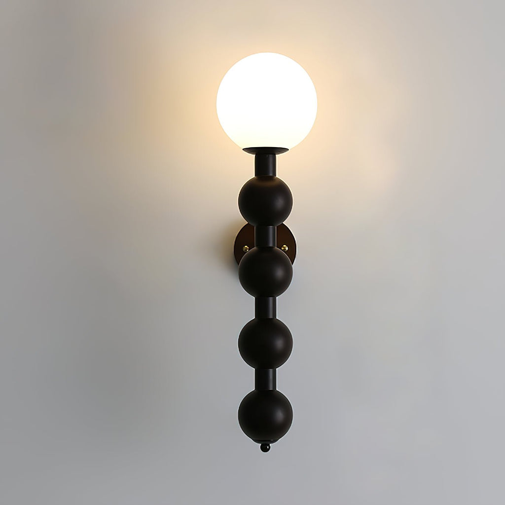 Wall Light 23.6 Inches Wood and Glass White Shade