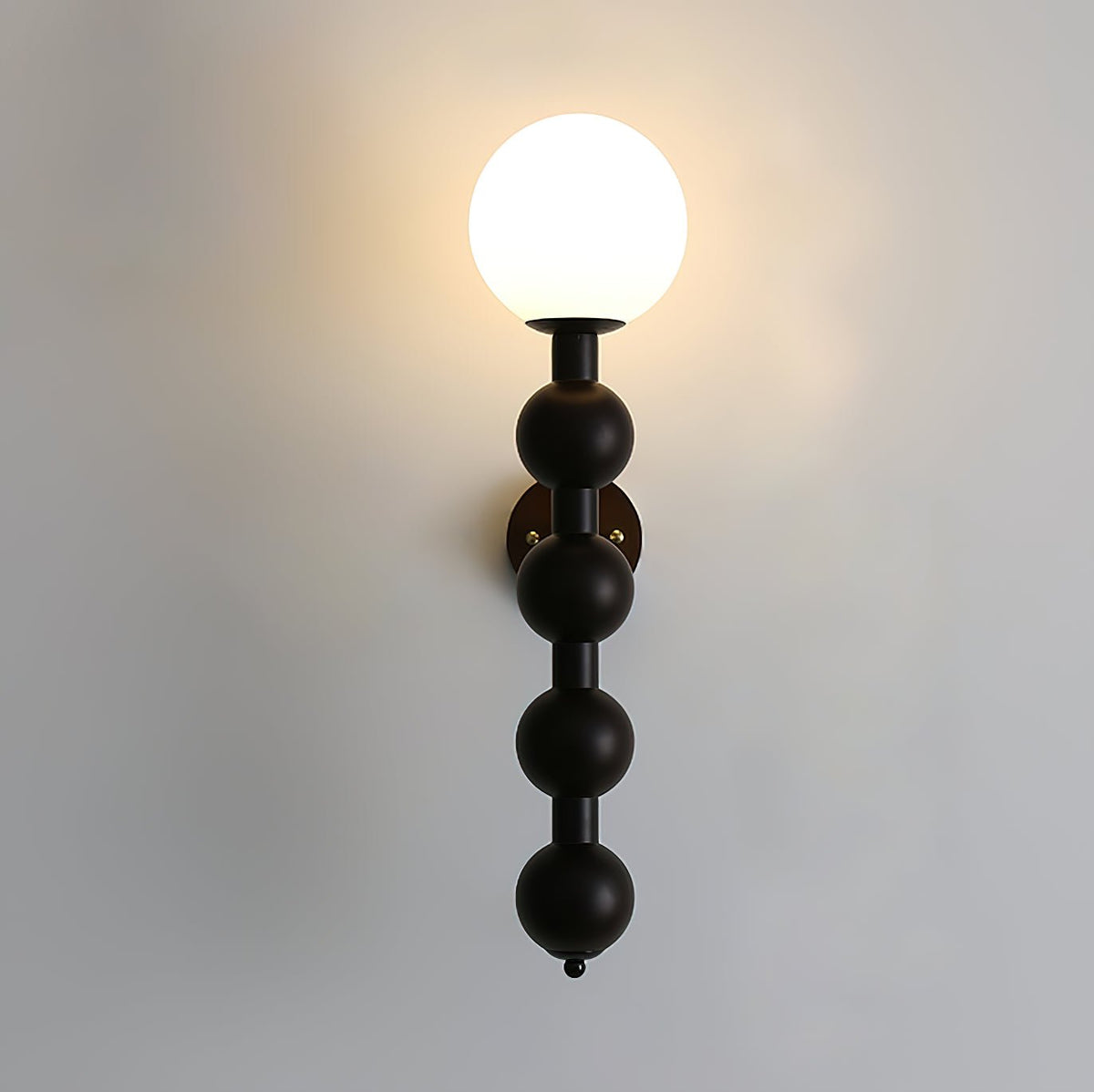 Wall Light 23.6 Inches Wood and Glass White Shade