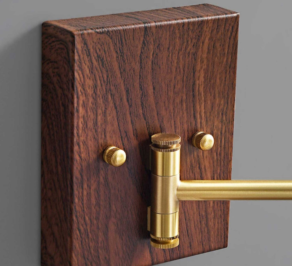 Wall Light 5 Ceramic Shade Models Brass and Walnut
