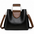 Two-Tone Handbag with Detachable Strap