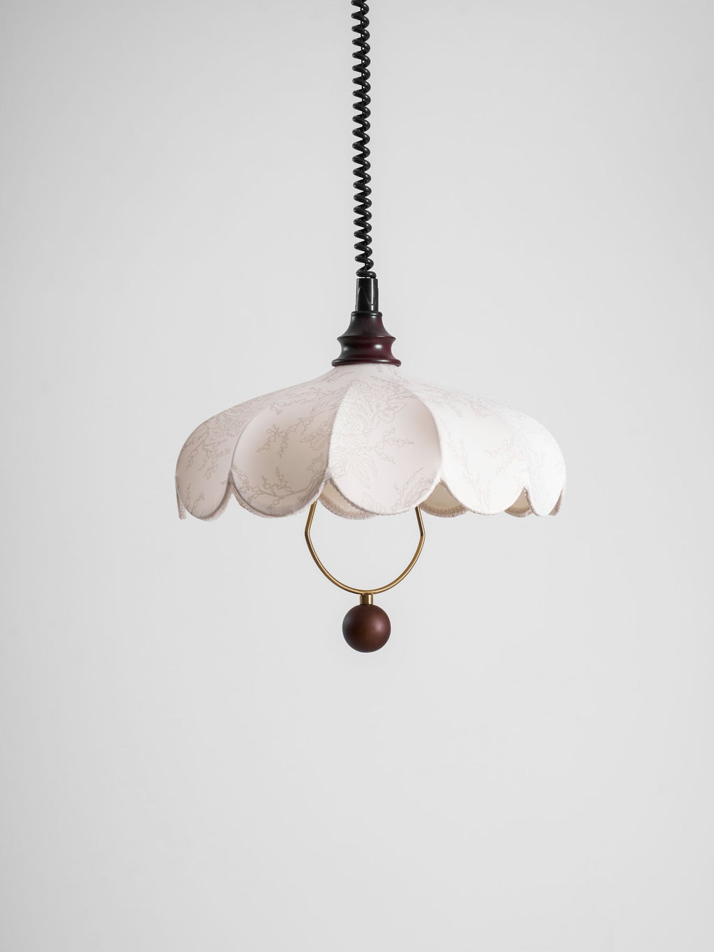 Fabric Pendant Light 15.7 or 19.7 Inches Scalloped Shade