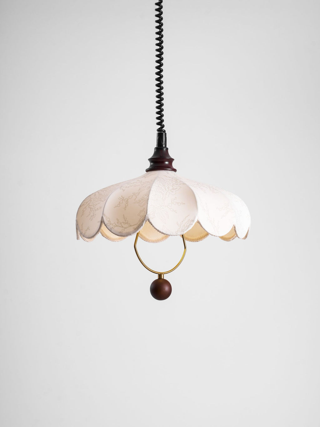 Fabric Pendant Light 15.7 or 19.7 Inches Scalloped Shade