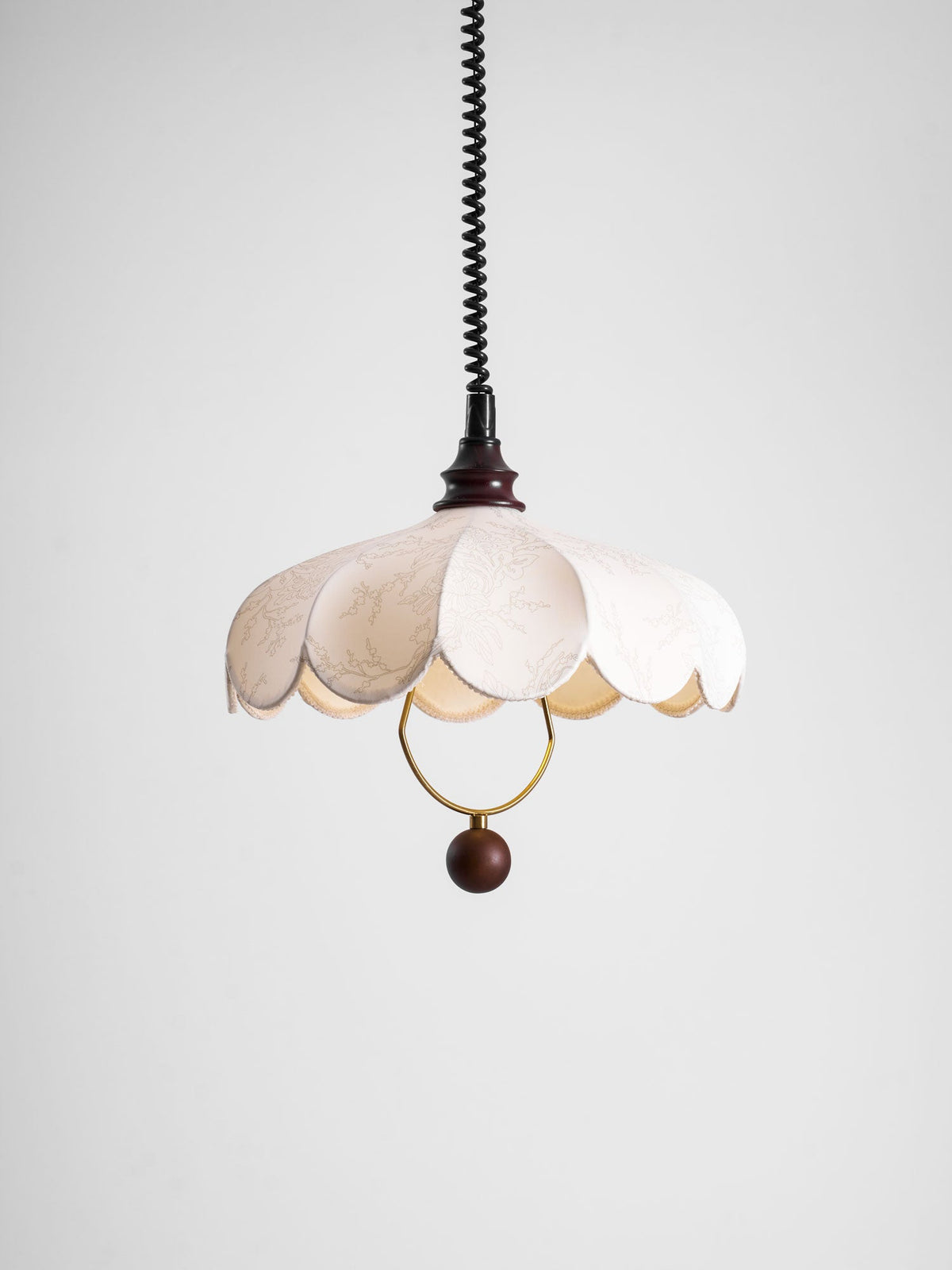 Fabric Pendant Light 15.7 or 19.7 Inches Scalloped Shade