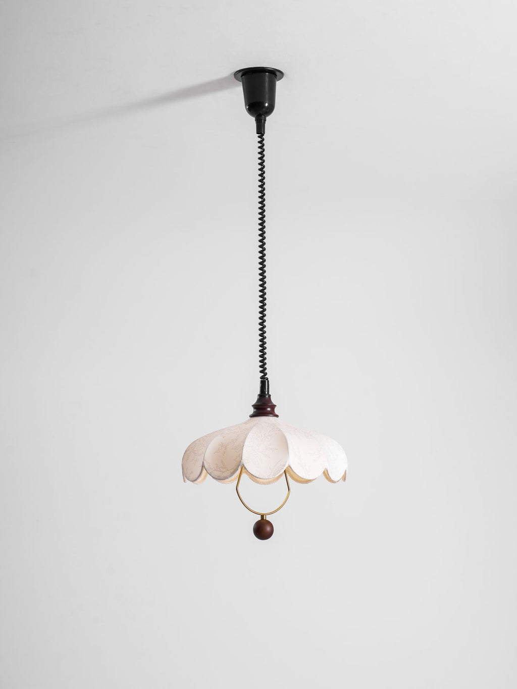 Fabric Pendant Light 15.7 or 19.7 Inches Scalloped Shade