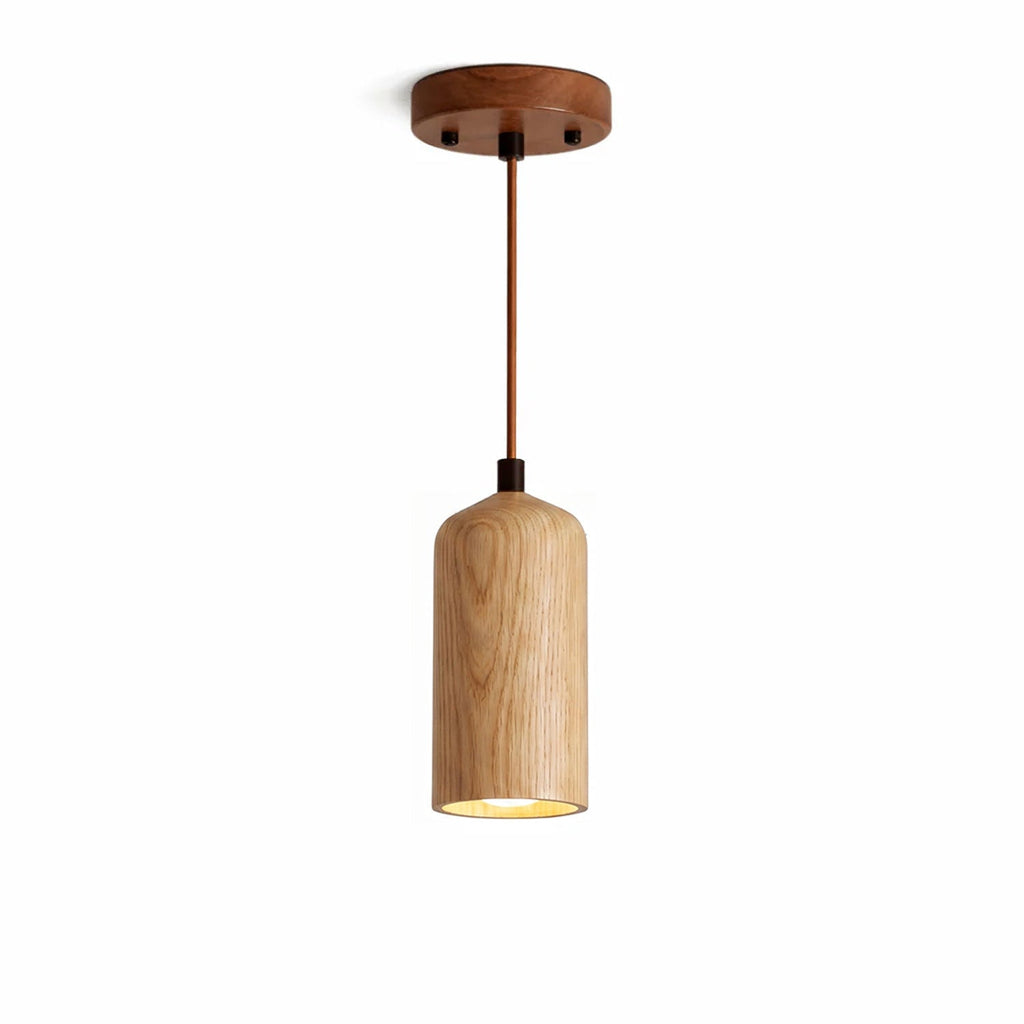 Wood Pendant Light 7 Models Single or Cluster Sets