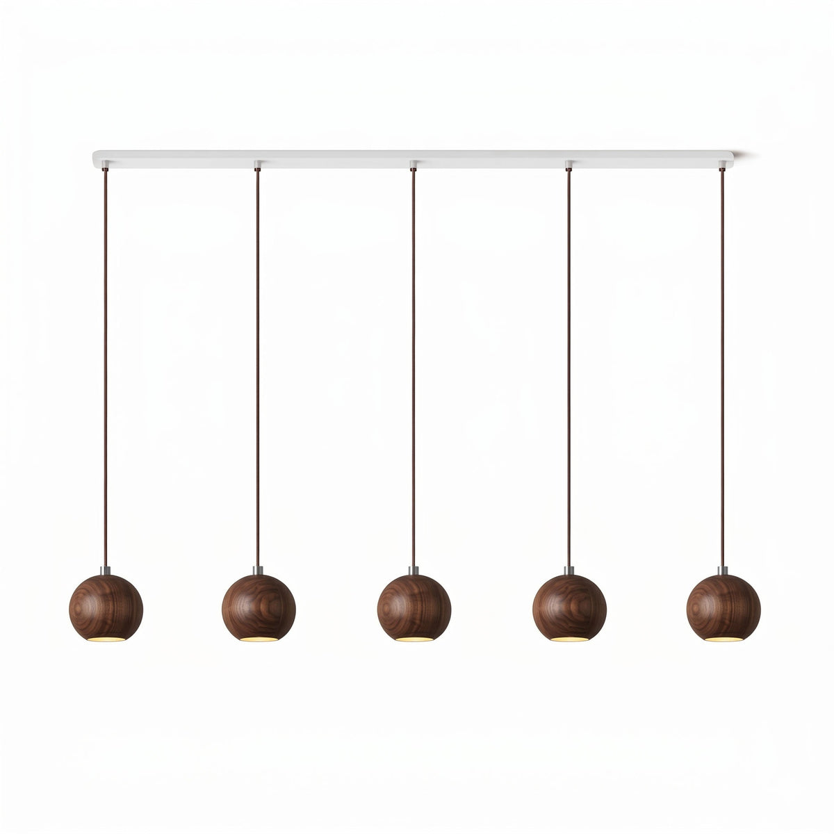 Wood Pendant Light 7 Models Single or Cluster Sets