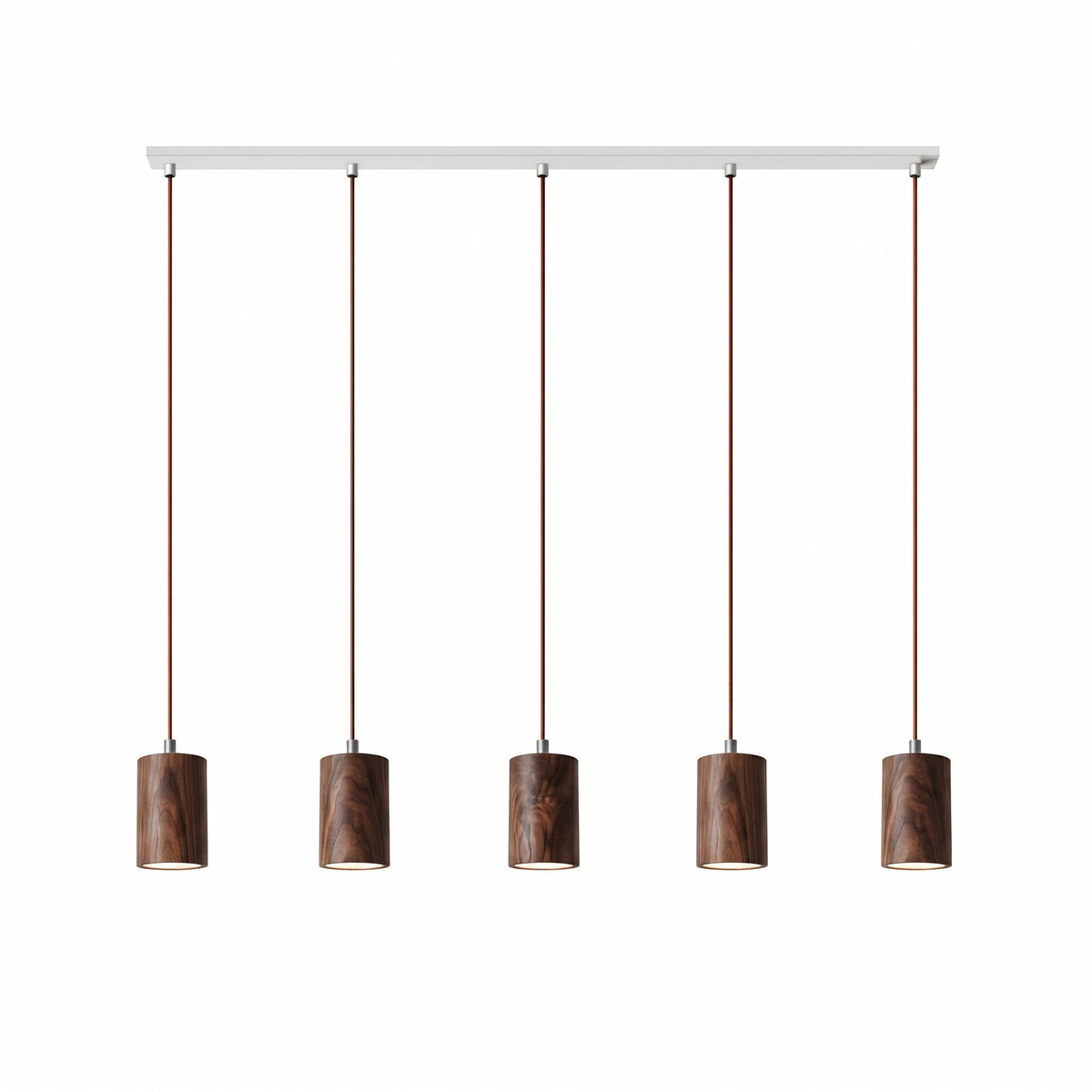 Wood Pendant Light 7 Models Single or Cluster Sets