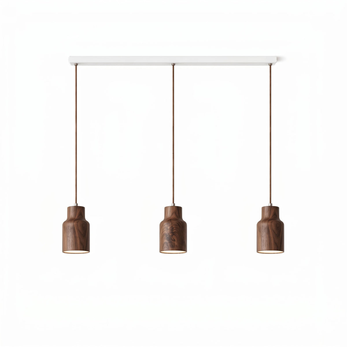 Wood Pendant Light 7 Models Single or Cluster Sets