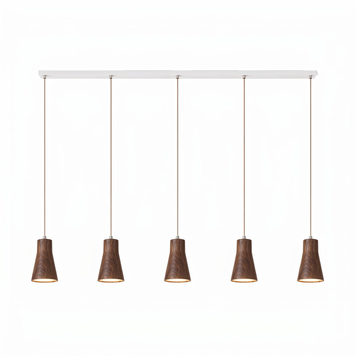 Wood Pendant Light 7 Models Single or Cluster Sets