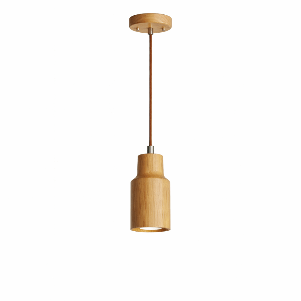 Wood Pendant Light 7 Models Single or Cluster Sets