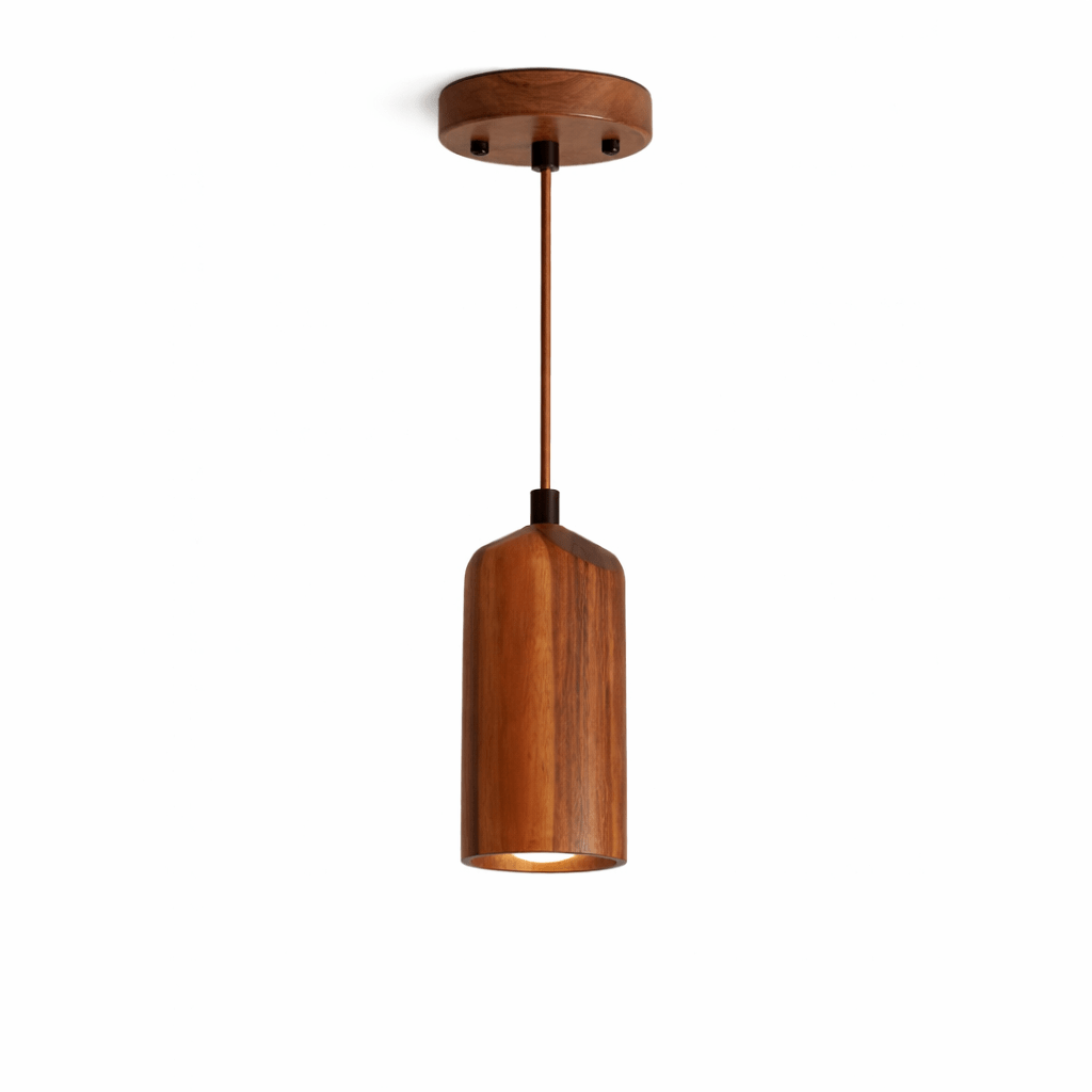 Wood Pendant Light 7 Models Single or Cluster Sets