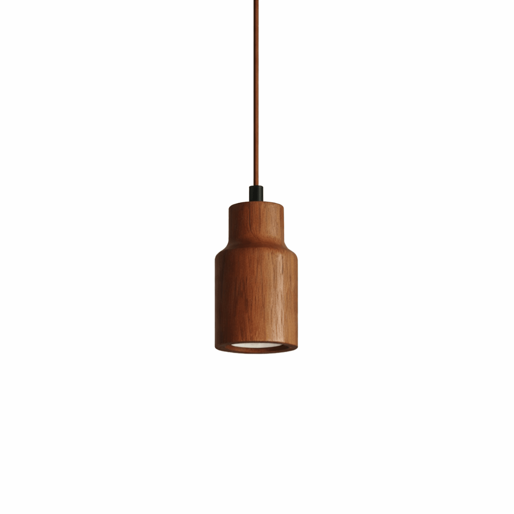 Wood Pendant Light 7 Models Single or Cluster Sets