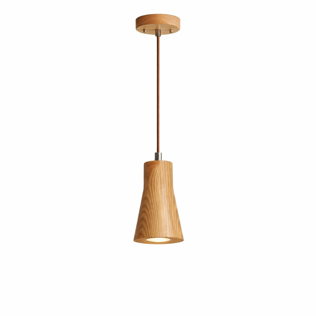Wood Pendant Light 7 Models Single or Cluster Sets