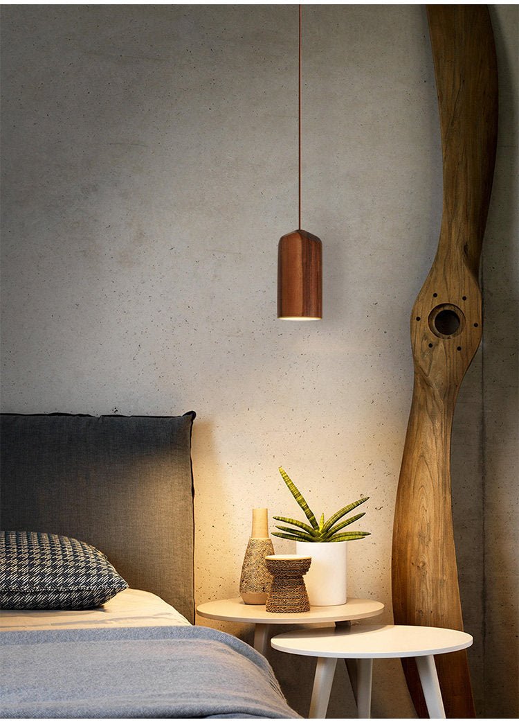 Wood Pendant Light 7 Models Single or Cluster Sets