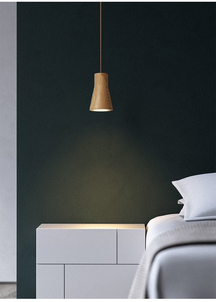 Wood Pendant Light 7 Models Single or Cluster Sets