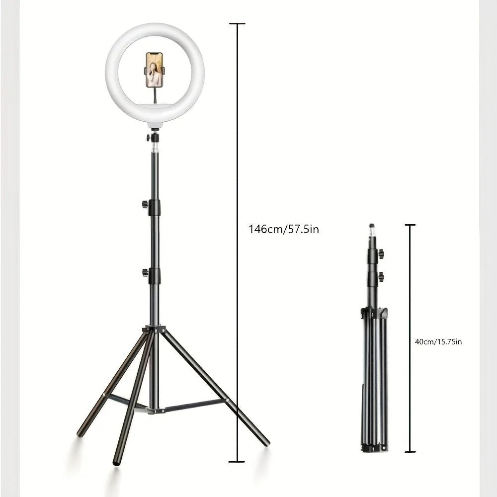 LED Ring Light with Adjustable Tripod