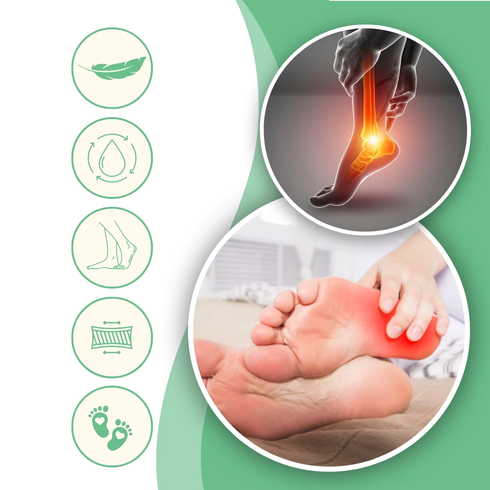Open Toe Compression Socks with Non-Slip Sole