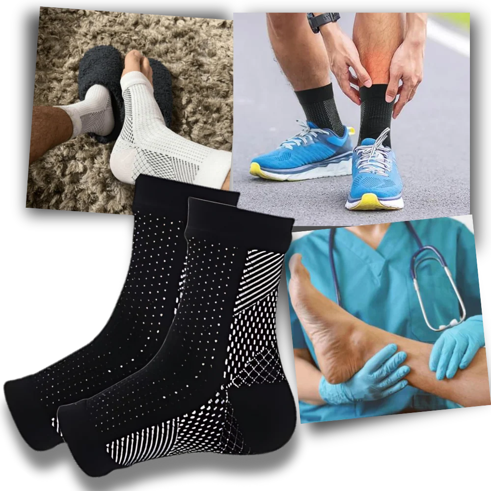 Open Toe Compression Socks with Non-Slip Sole
