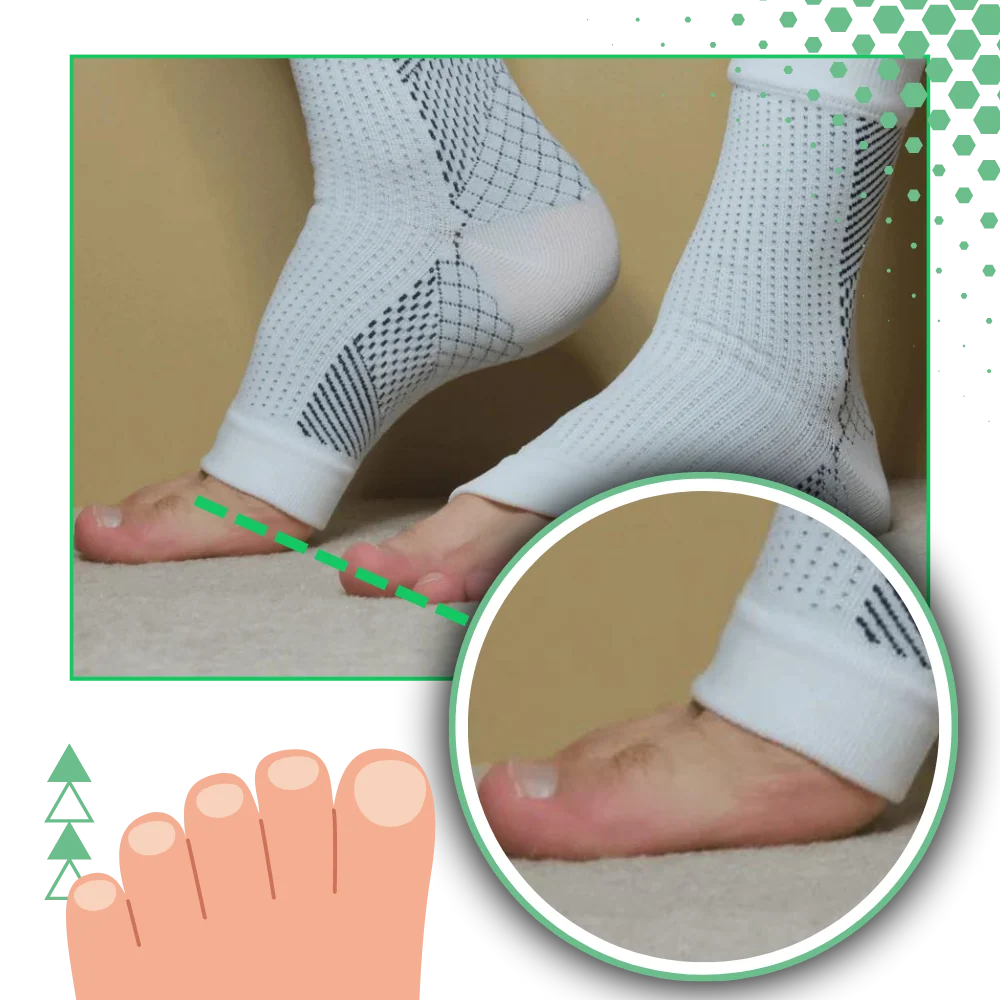 Open Toe Compression Socks with Non-Slip Sole