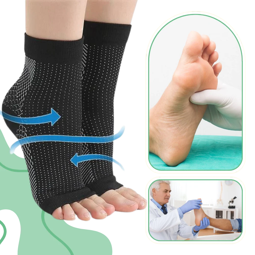 Open Toe Compression Socks with Non-Slip Sole