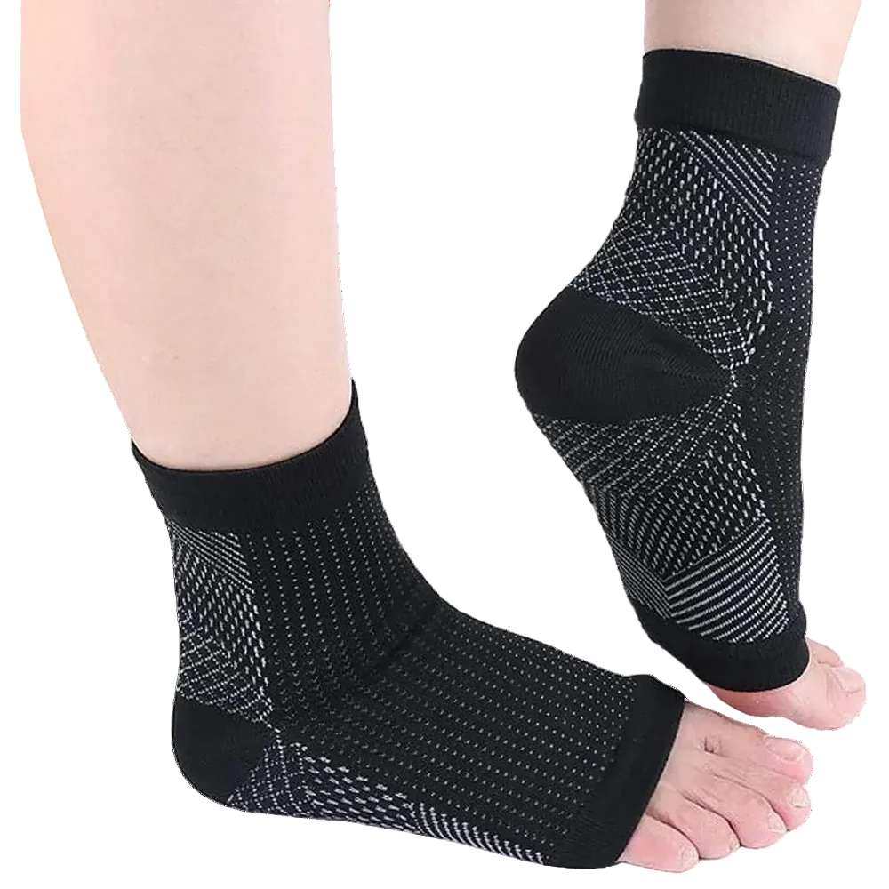 Open Toe Compression Socks with Non-Slip Sole