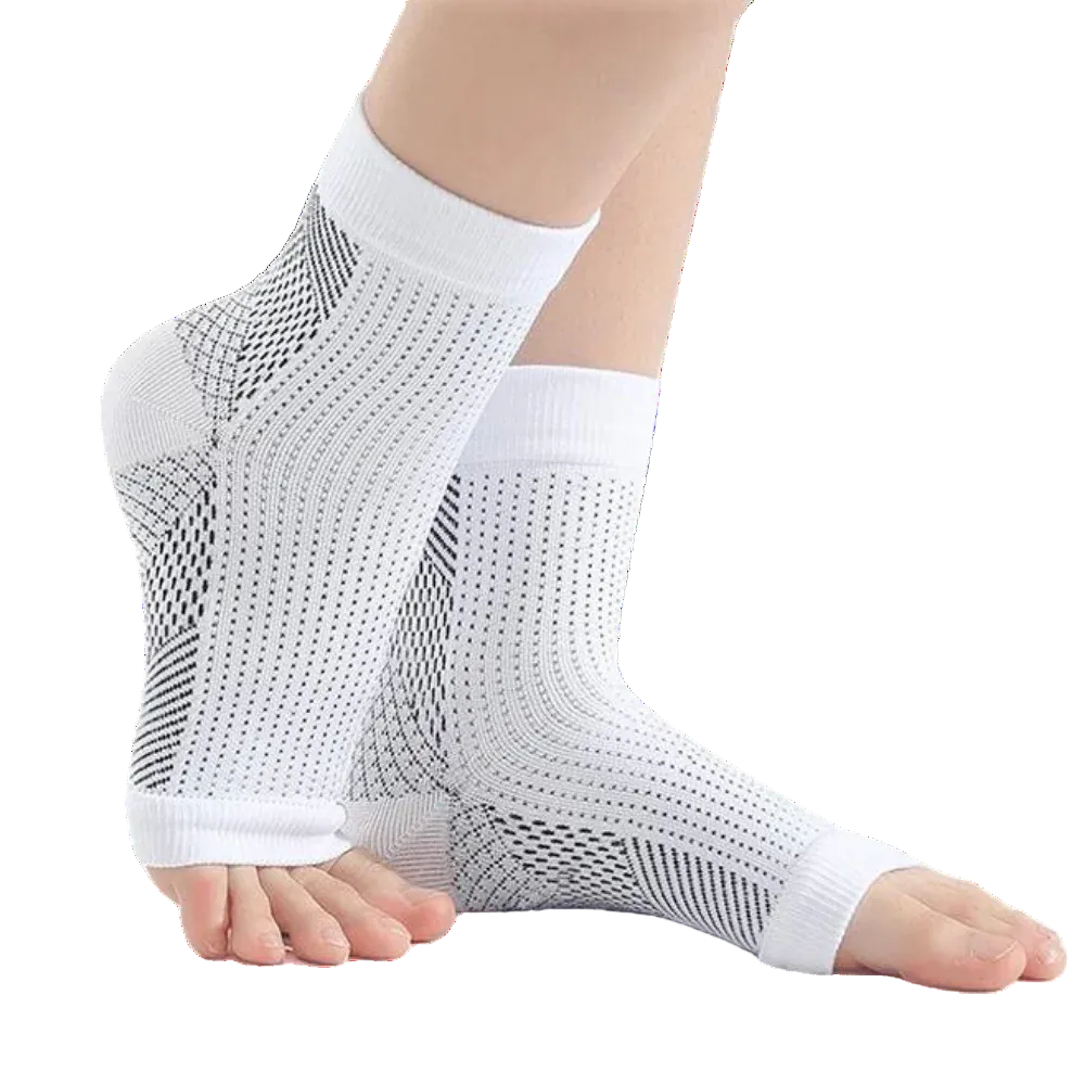 Open Toe Compression Socks with Non-Slip Sole