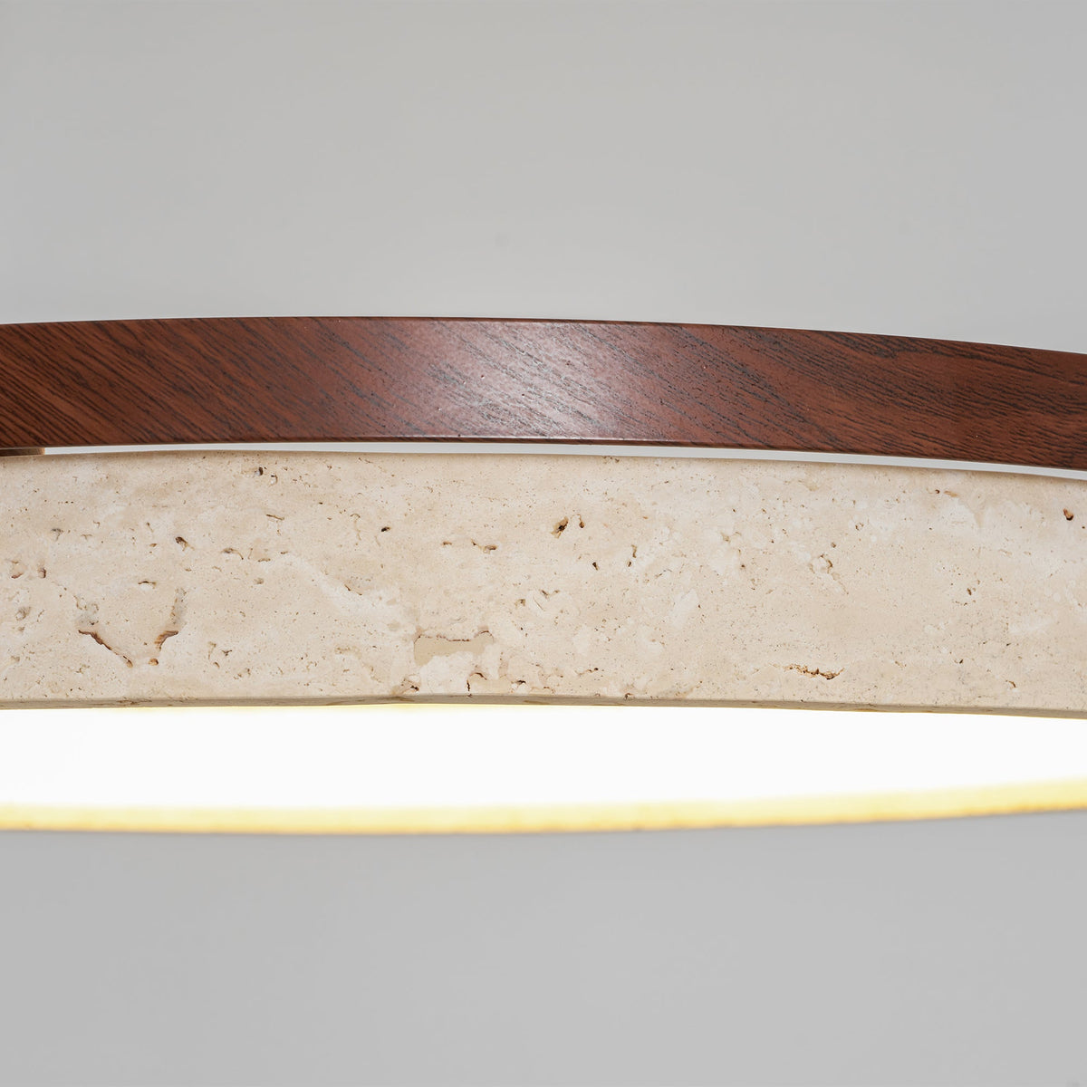 Pendant Light 16.9 20.9 or 24.8 Inches Travertine Ring