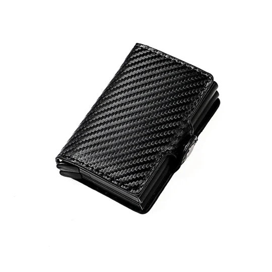 RFID Leather Wallet with Pop-Up Card Pouches