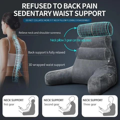 Reading Bed Pillow with Armrests
