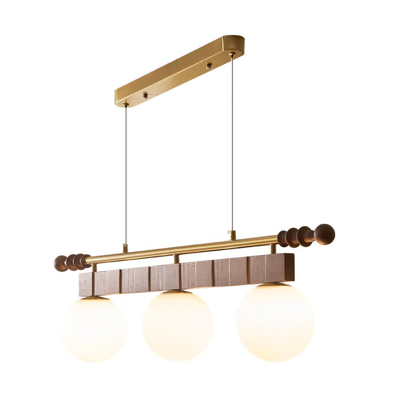 Linear Pendant Light 39.4 or 47.2 Inches 4 Glass Globes