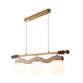 Linear Pendant Light 39.4 or 47.2 Inches 4 Glass Globes