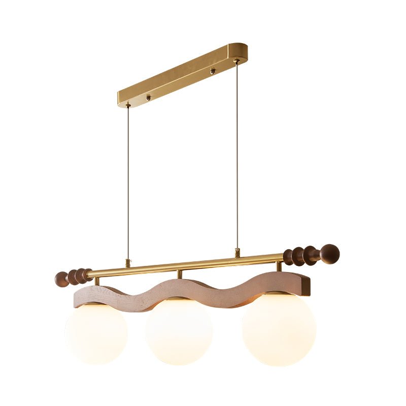 Linear Pendant Light 39.4 or 47.2 Inches 4 Glass Globes