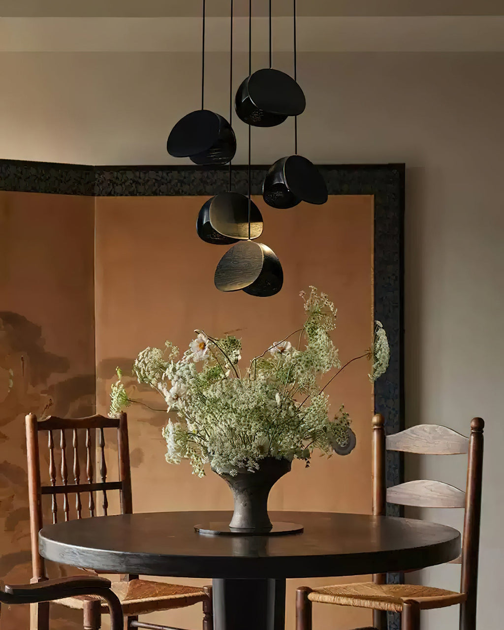 Wood Pendant Light 1 3 5 9 or 11 Heads Integrated LED