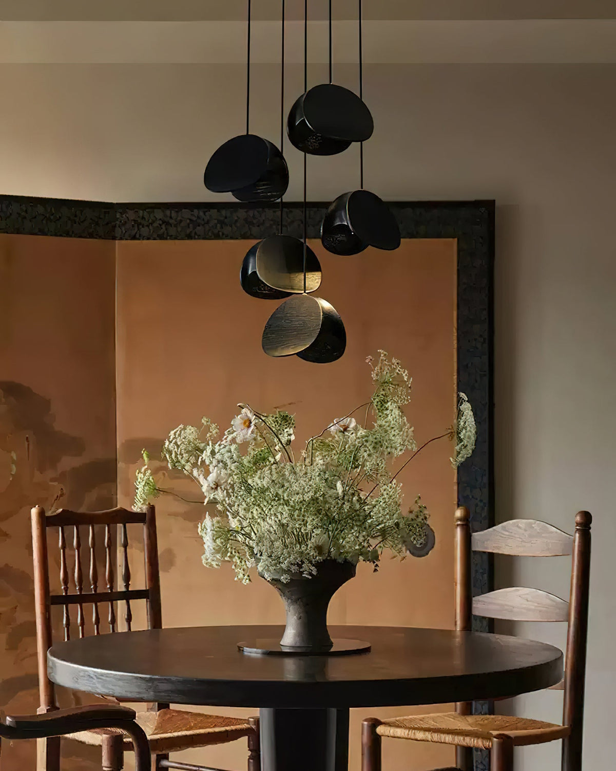 Wood Pendant Light 1 3 5 9 or 11 Heads Integrated LED