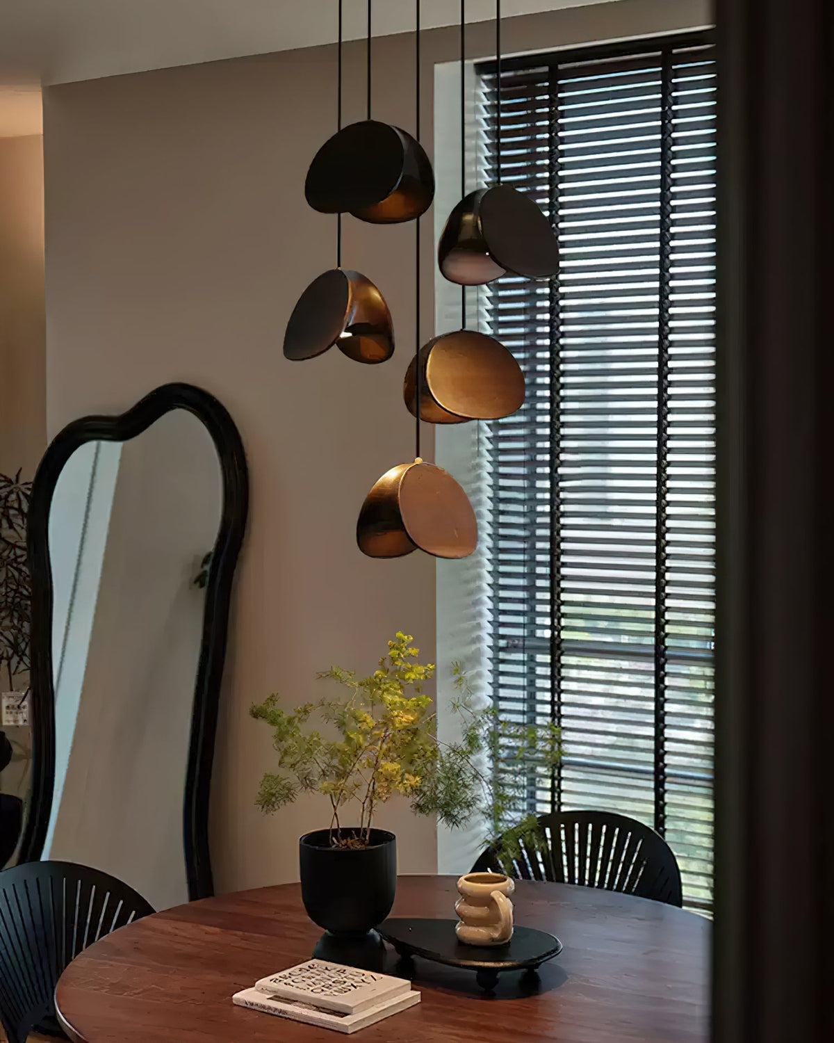 Wood Pendant Light 1 3 5 9 or 11 Heads Integrated LED