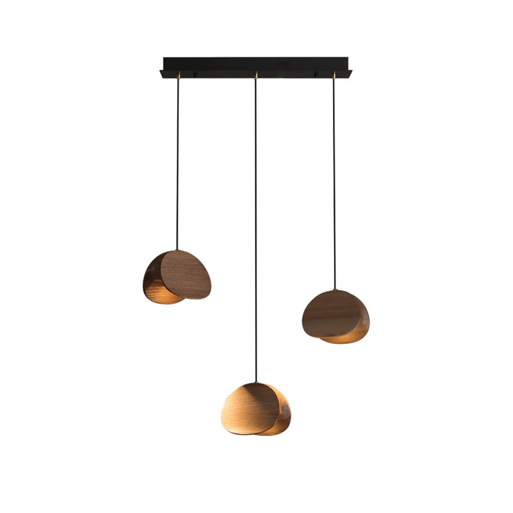 Wood Pendant Light 1 3 5 9 or 11 Heads Integrated LED