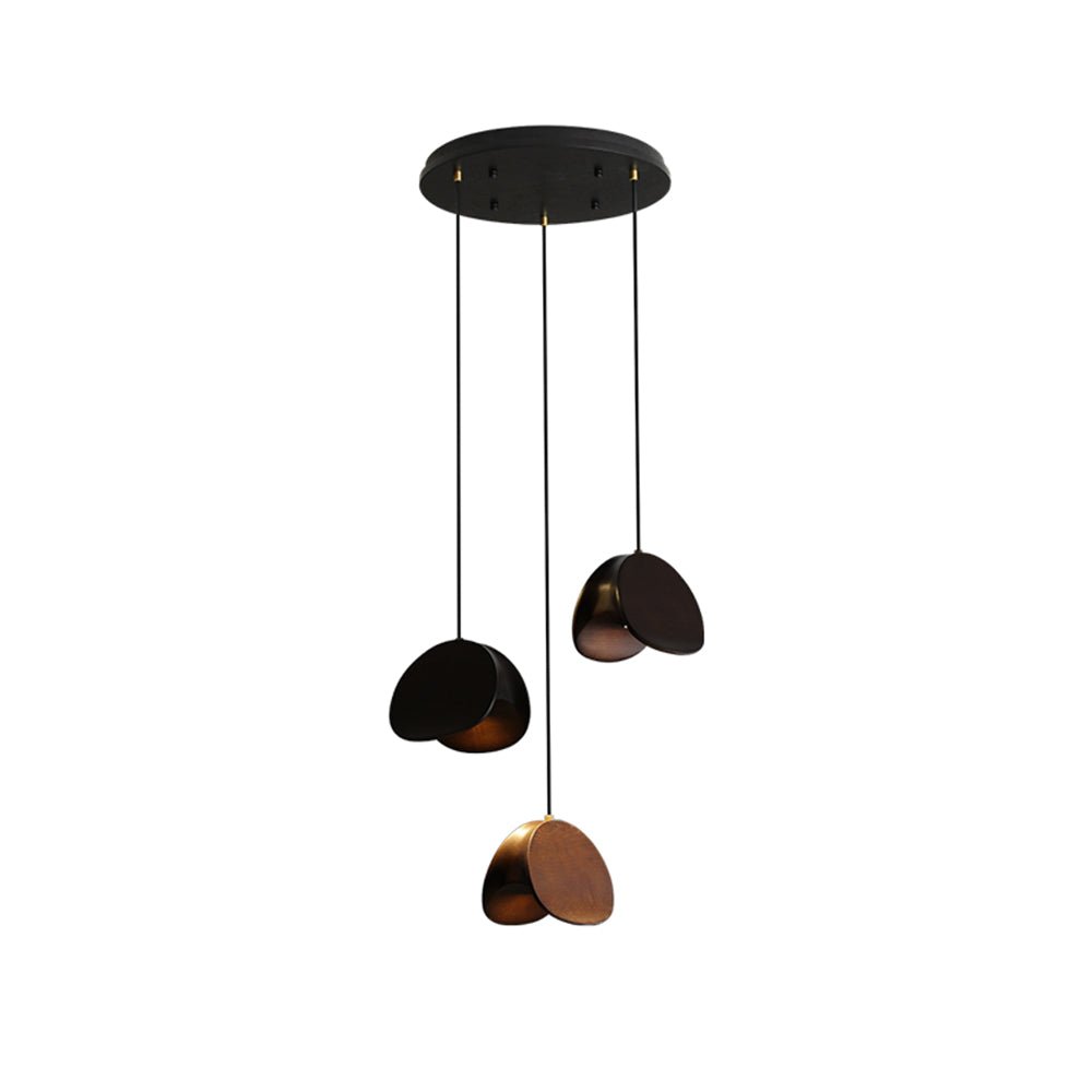 Wood Pendant Light 1 3 5 9 or 11 Heads Integrated LED